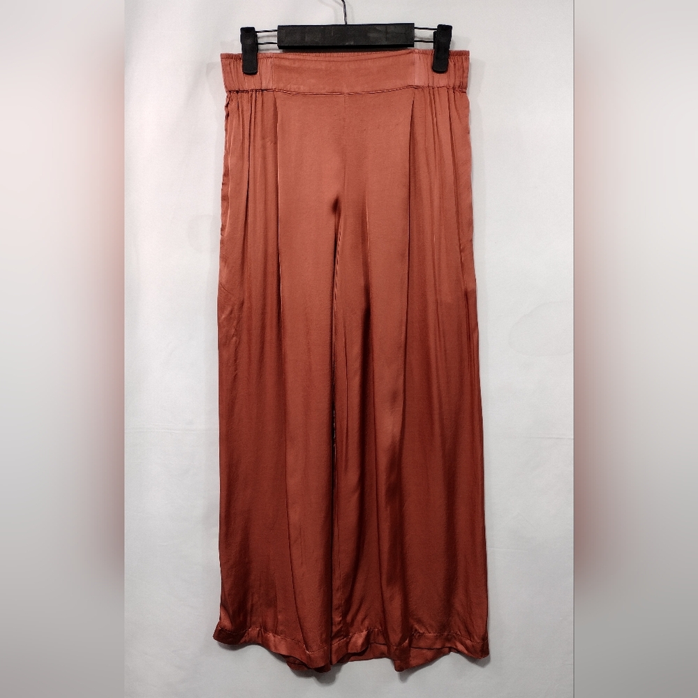 NWOT YFB Yona Wide Leg Cropped Pants Women XS Orange Baggy Boho Retro Minimalist